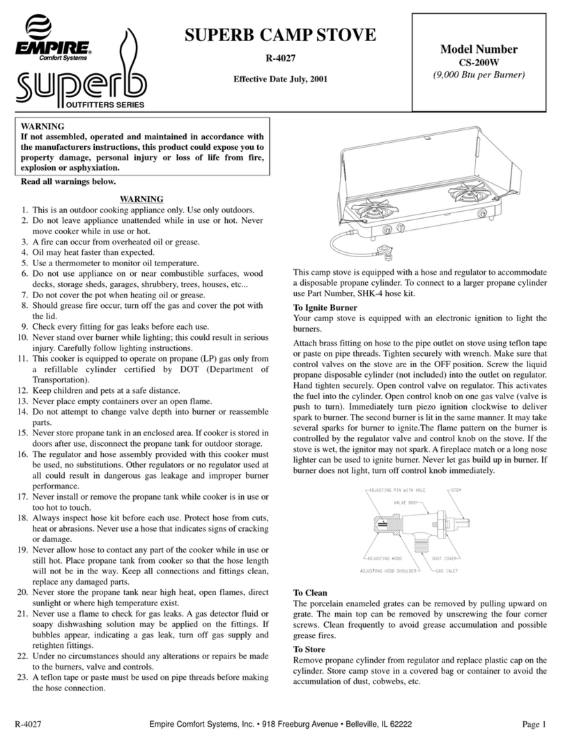 Empire Comfort Systems SUPERB CS200W product manual Empire Comfort Systems SUPERB CS200W product manual