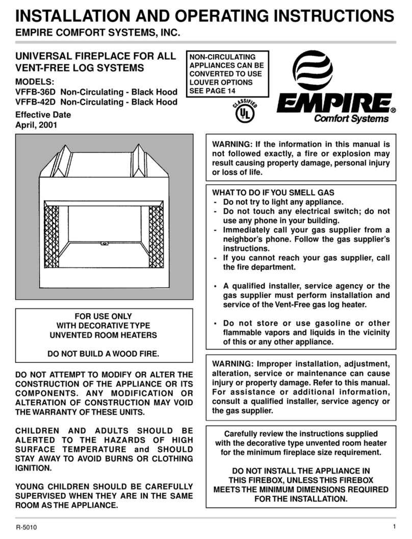 Empire Comfort Systems VFFB-36D User manual Empire Comfort Systems VFFB-36D User manual