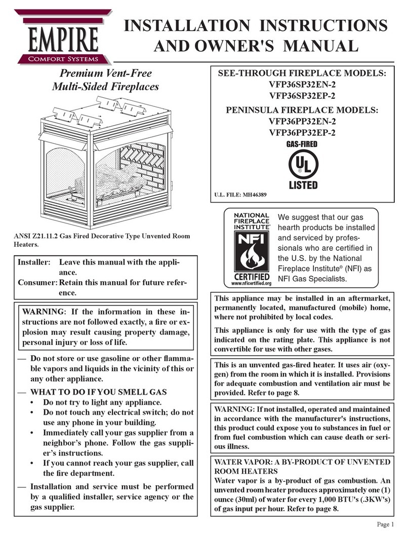 Empire Comfort Systems VFP36PP32EP-2 Installation instructions and owner's manual Empire Comfort Systems VFP36PP32EP-2 Installation instructions and owner's manual