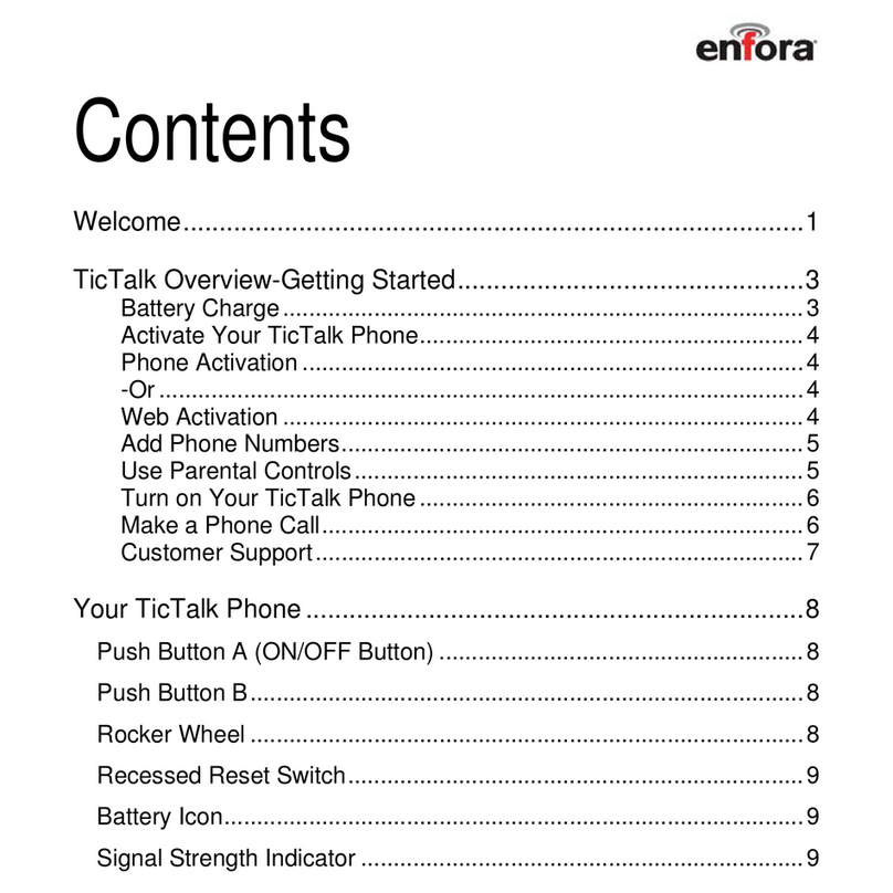Enfora TicTalk user manual