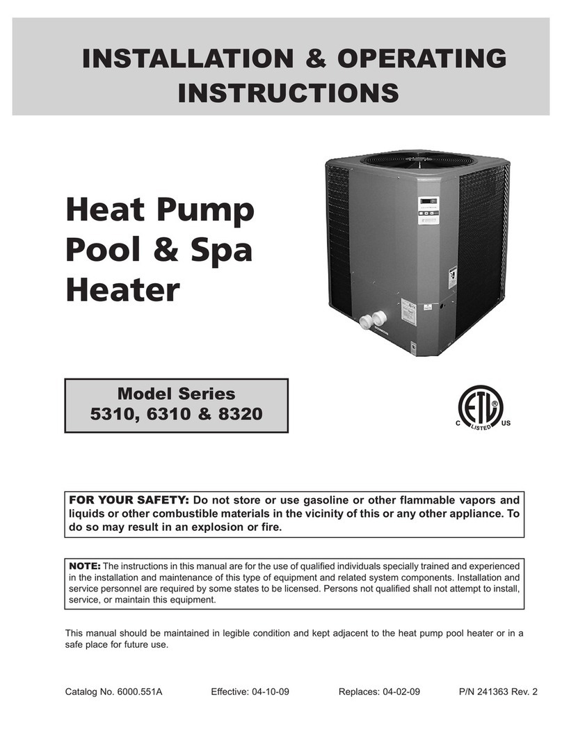 Energy Tech Laboratories POOL & SPA 5310 Installation & operating instructions