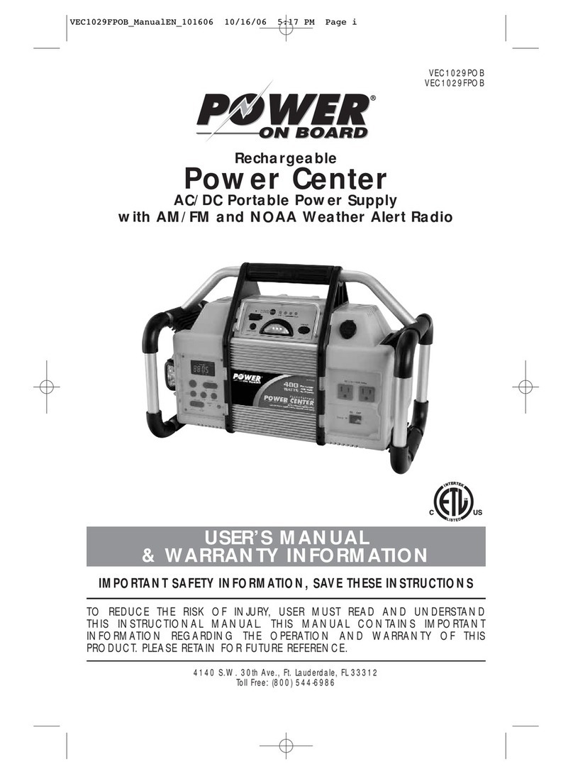 POWER ON BOARD VEC1029FPOB User's manual & warranty information POWER ON BOARD VEC1029FPOB User's manual & warranty information