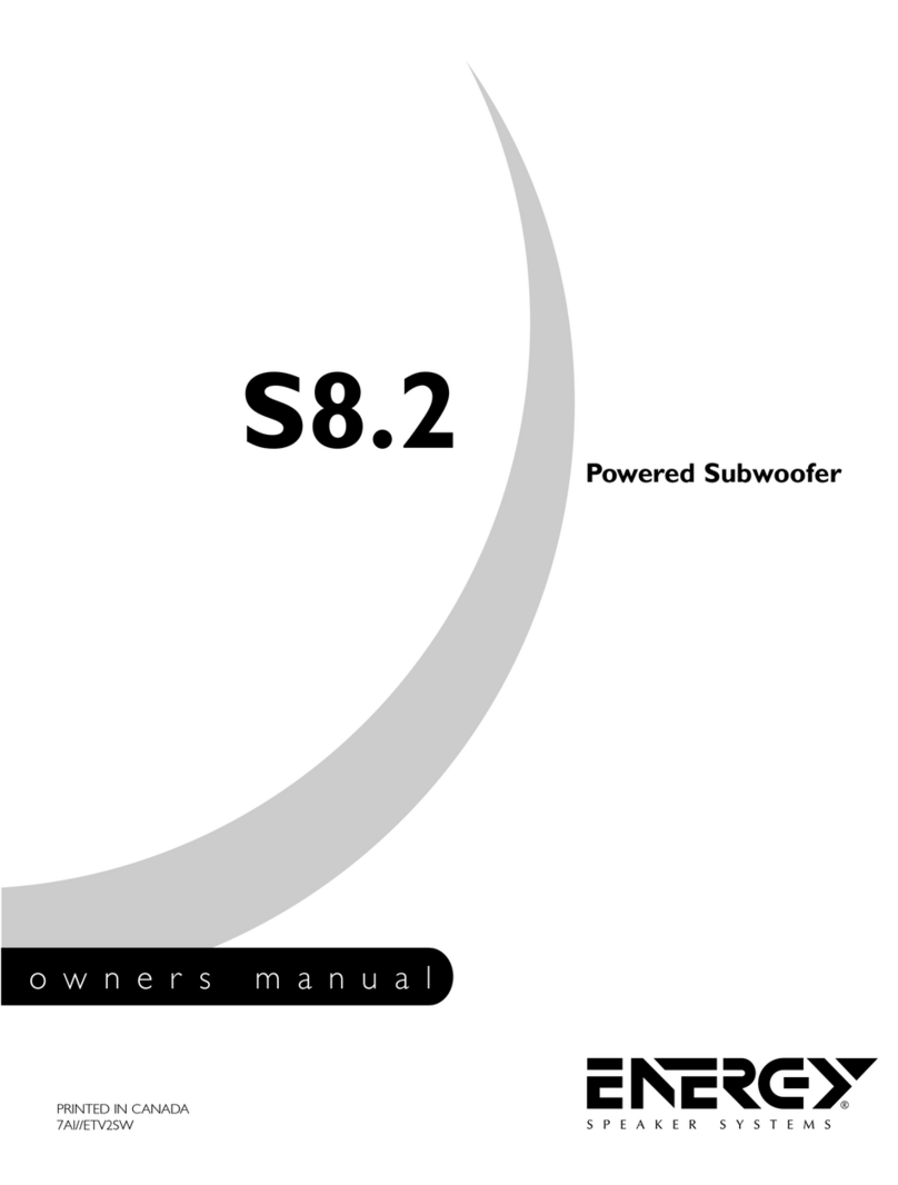 Energy S8.2 owner's manual