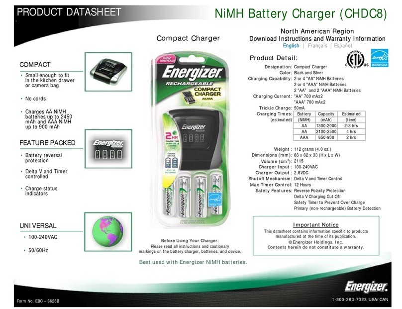 Energizer CHDC8 Operational manual