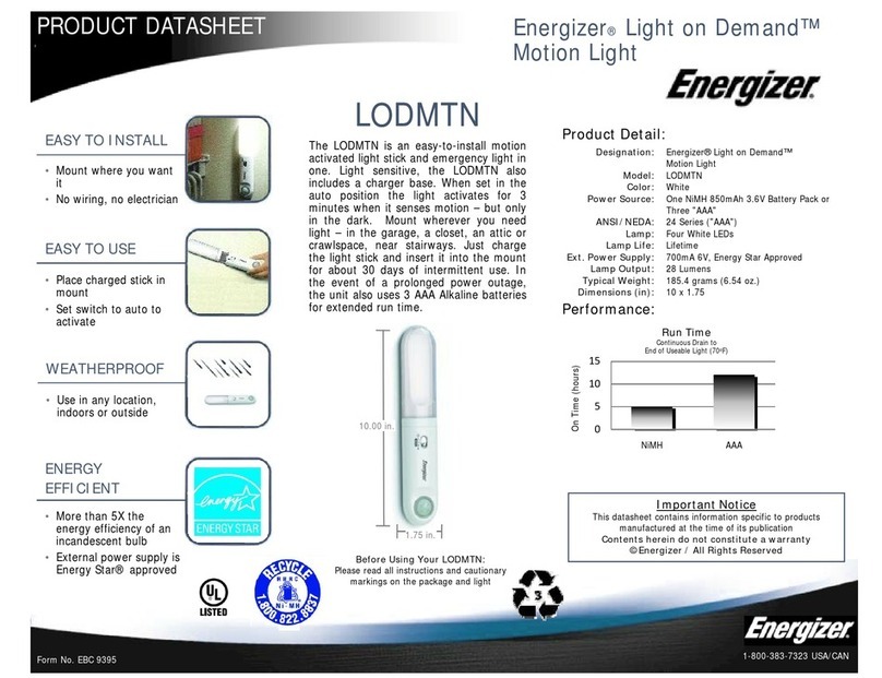 Energizer LODMTN Motion Light Operational manual Energizer LODMTN Motion Light Operational manual