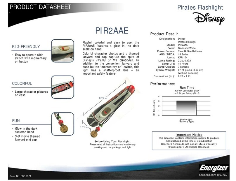 Energizer Disney PIR2AAE Operational manual Energizer Disney PIR2AAE Operational manual