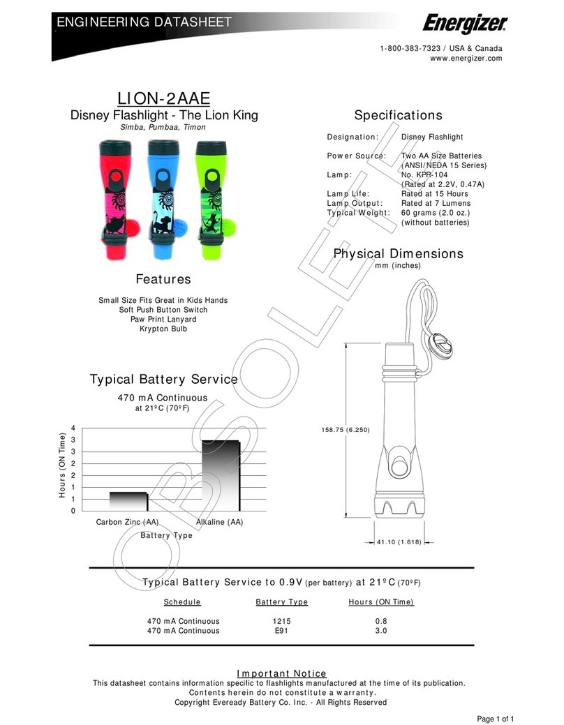 Energizer LION-2AAE Engineering Data Sheet