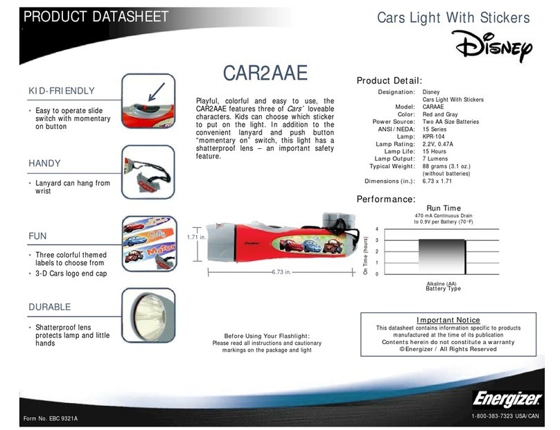 Energizer Disney CAR2AAE Product data sheet