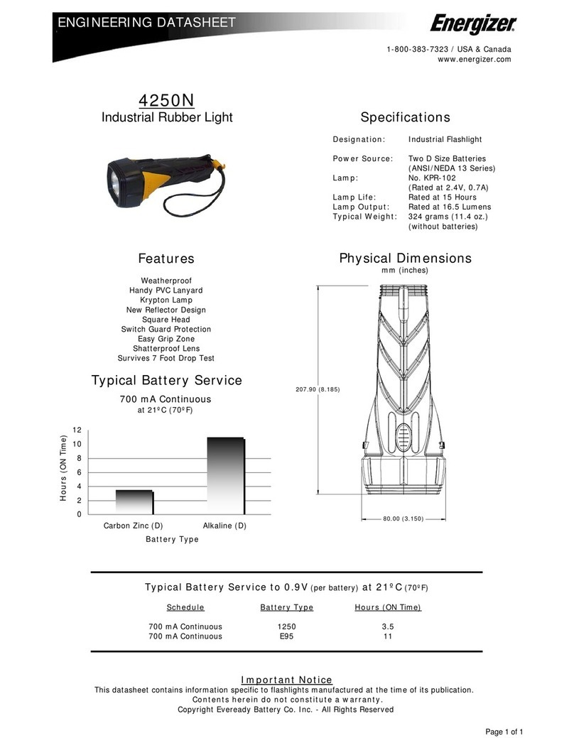 Energizer 4250N Dimension Guide