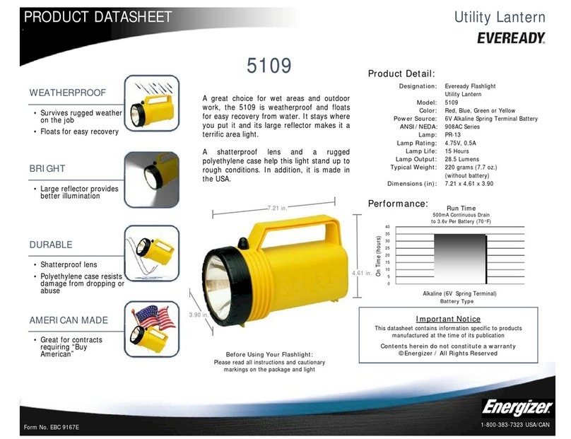 Energizer Eveready 5109 Operational manual Energizer Eveready 5109 Operational manual