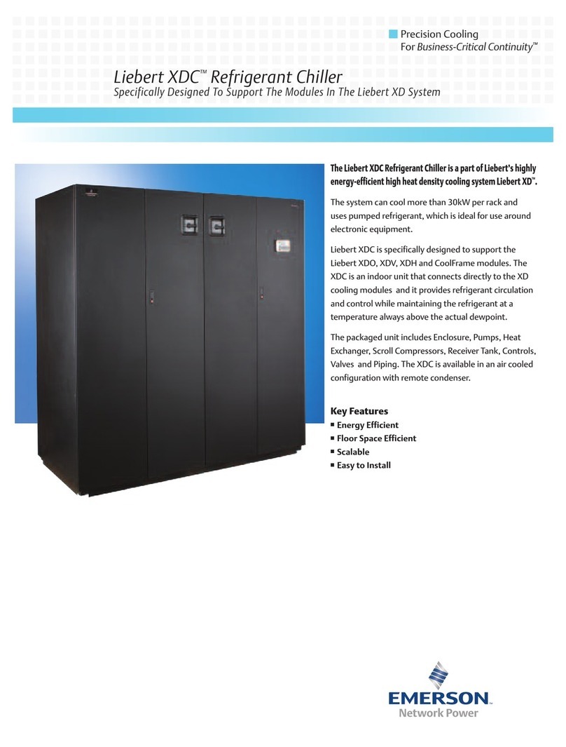 Emerson Liebert XDCTM Refrigerant Chiller XDCTM User manual