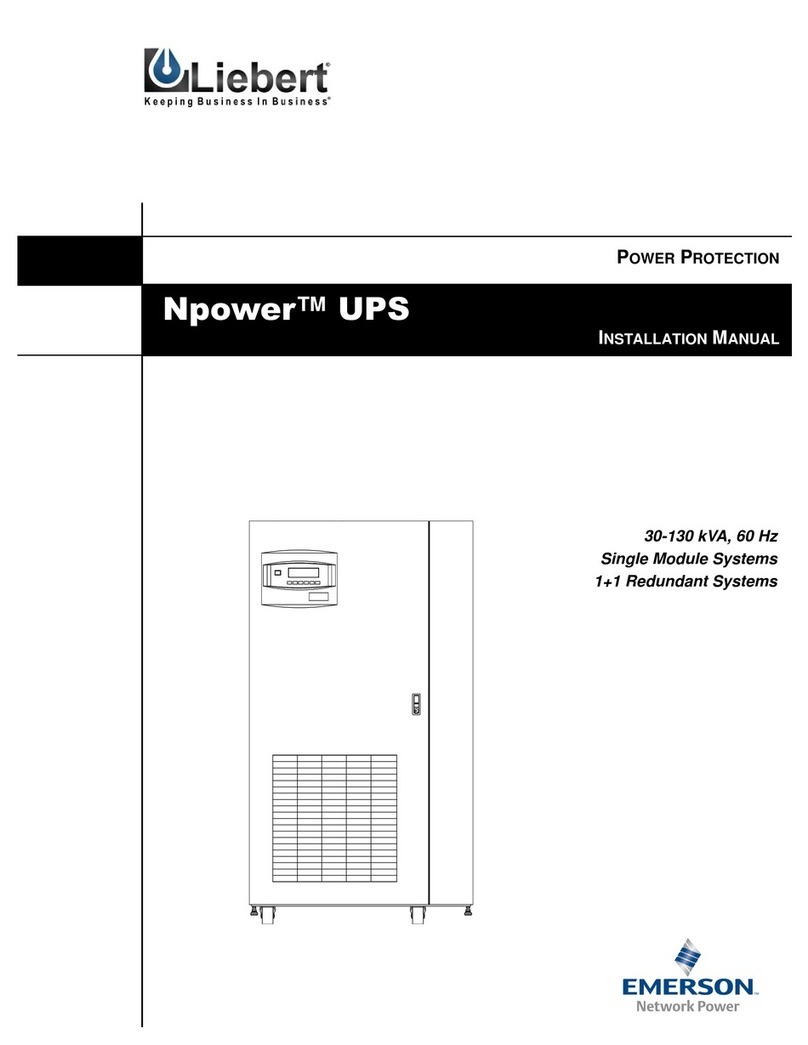 Emerson Liebert Npower 30-130 kVA User manual Emerson Liebert Npower 30-130 kVA User manual