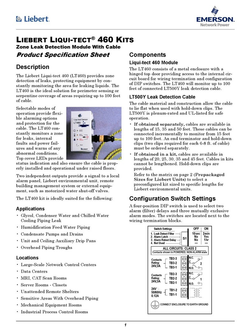 Liebert Liqui-tect 460 Kits Specification sheet