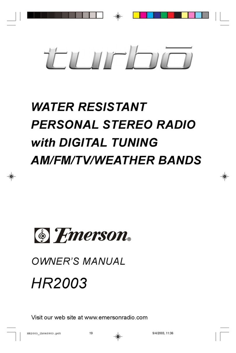 Emerson Turbo HR2003 User manual