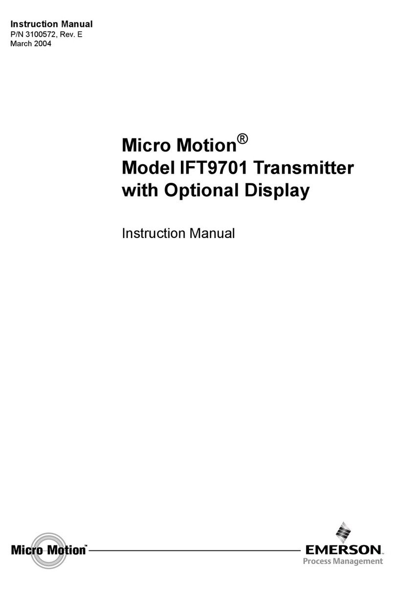 Emerson Micro Motion IFT9701 User manual