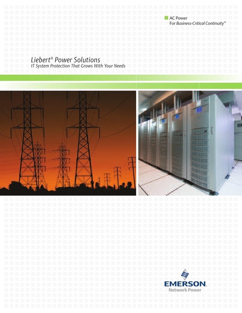 Emerson Liebert Power Solutions User manual Emerson Liebert Power Solutions User manual