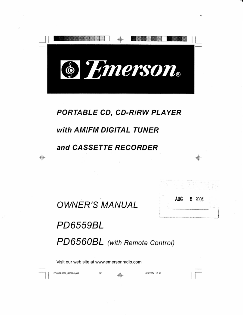 Emerson PD6559BL owner's manual