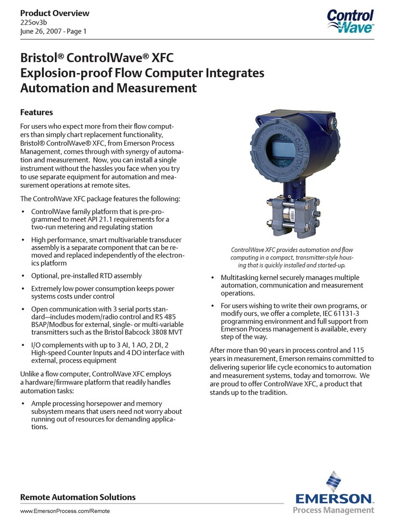 Emerson ControlWave XFC User manual