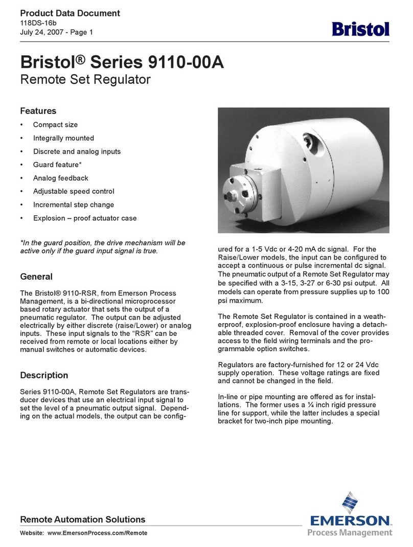 Emerson Bristol 9110-00A Operation manual