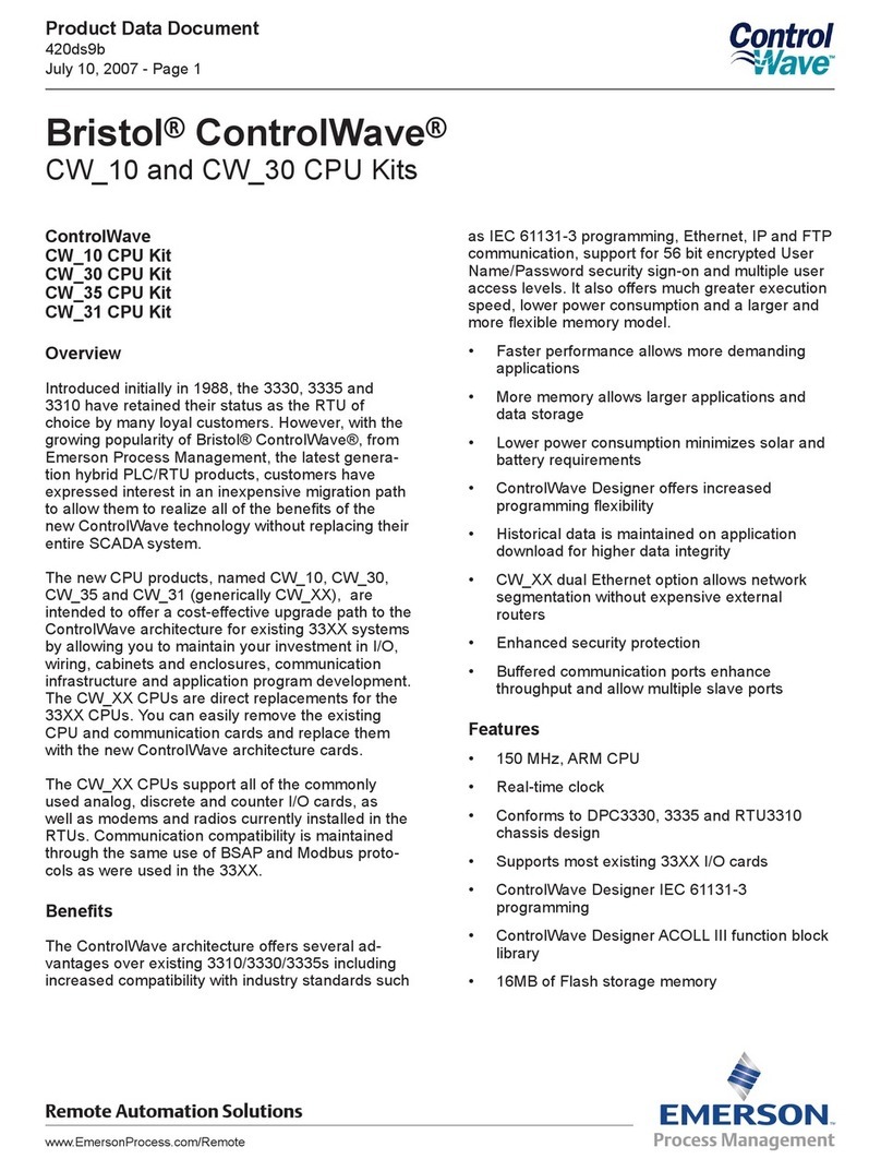 Emerson Bristol ControlWave CW_10 Operation manual