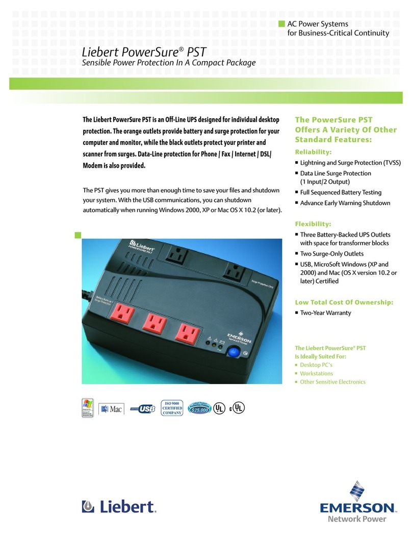 Emerson PowerSure PST Specifications