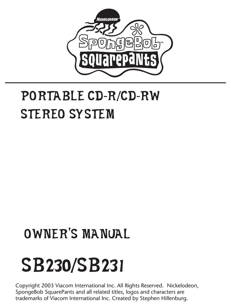 Emerson SpongeBob SquarePants SB230 User manual