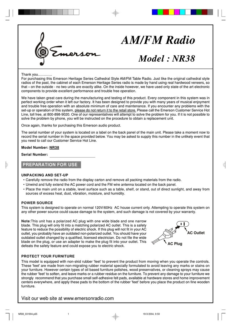 Emerson NR38 manual
