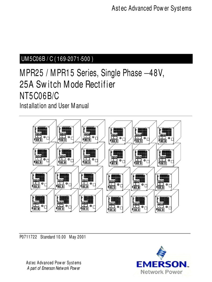 Emerson MPR15 Series User manual