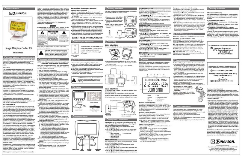 Emerson EM-50 User manual