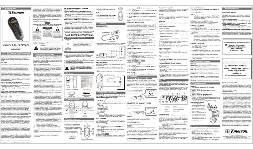 Emerson EM-2517 owner's manual