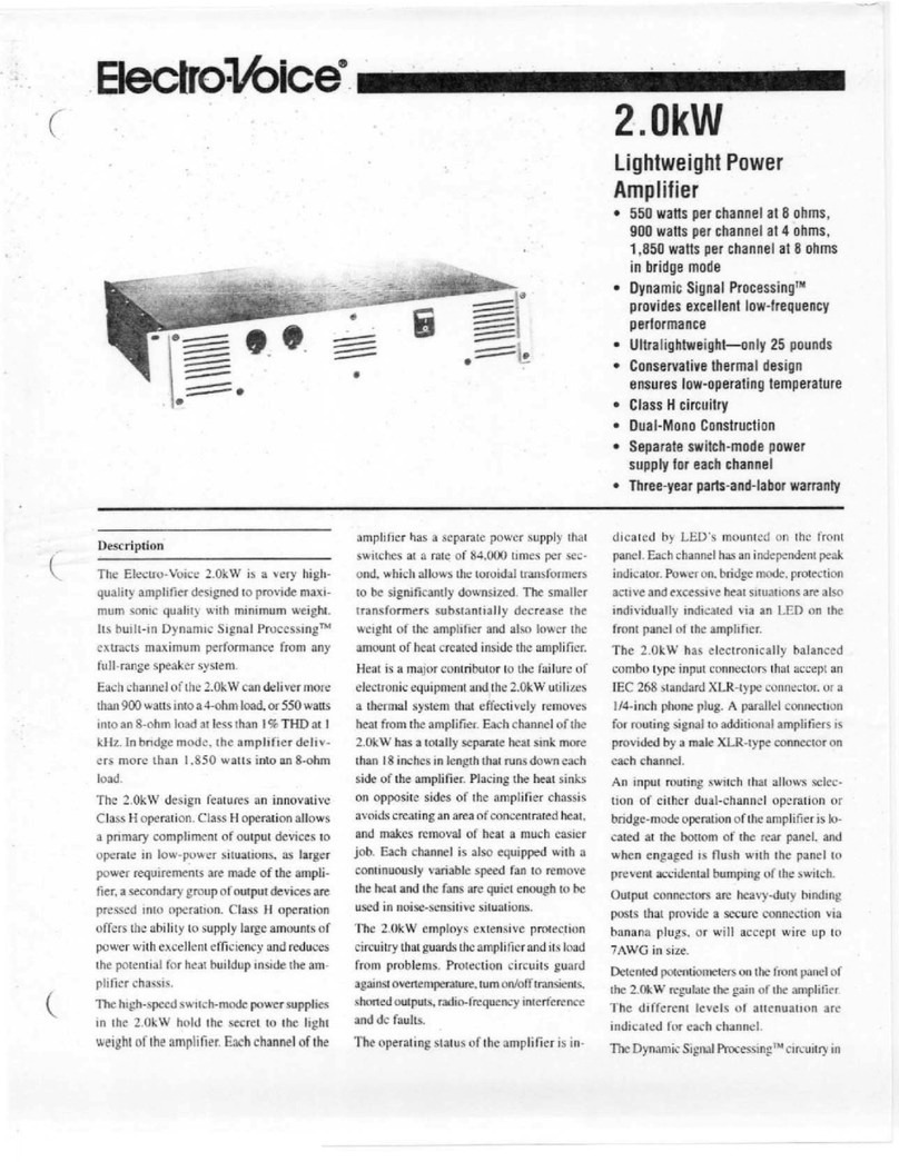 Electro-Voice 2.0kW User manual
