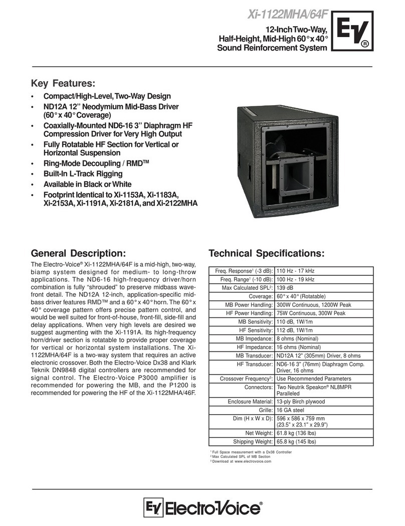 Electro-Voice XI-1122MHA/64F Brochure & specs