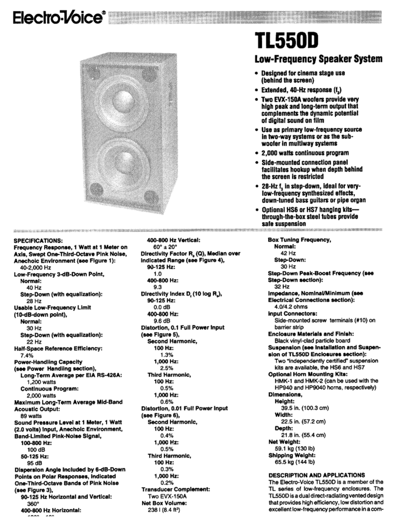 Electro-Voice TS550D User manual Electro-Voice TS550D User manual
