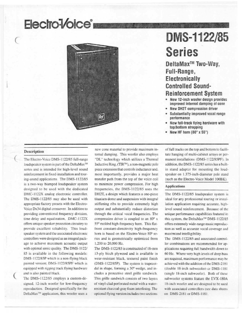 Electro-Voice DeltaMax DMS-1122/85 Series Brochure & specs