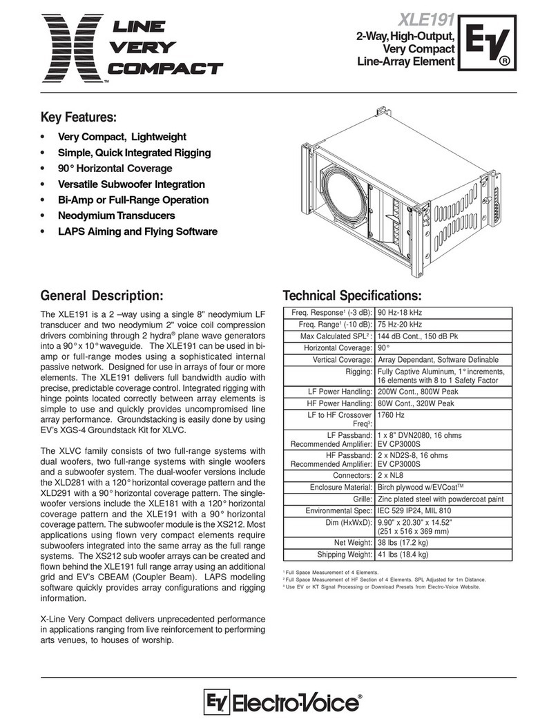 Electro-Voice XLE191 User manual