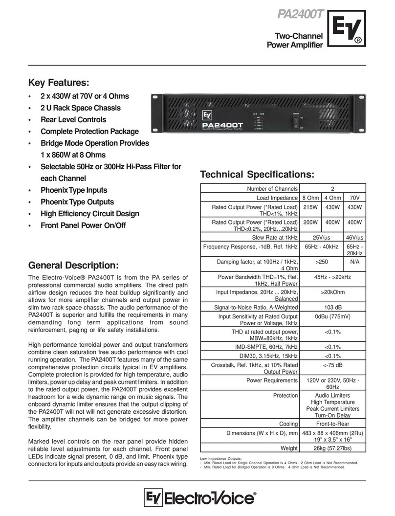 Electro-Voice PA2400T User manual