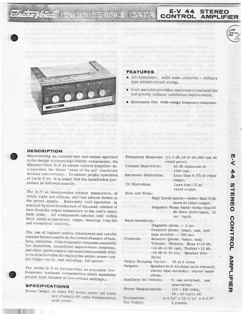 Electro-Voice E-V 44 User manual