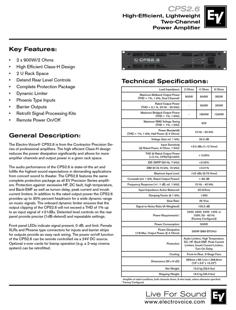 Electro-Voice Contractor Precision  CPS2.6 User manual