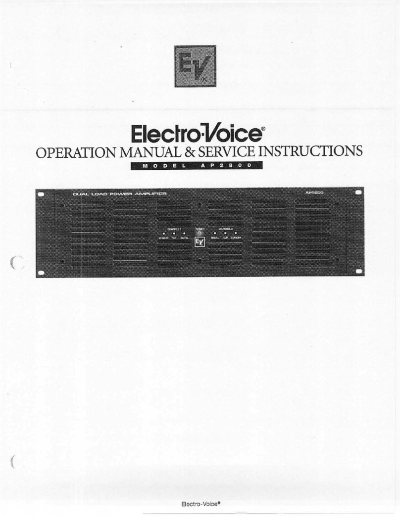 Electro-Voice AP2800 Operation manual & Service instructions