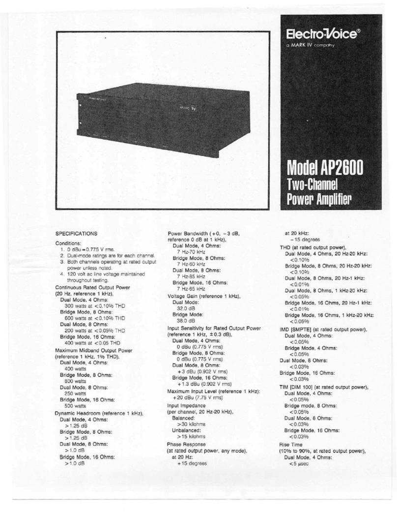 Electro-Voice AP2600 User manual