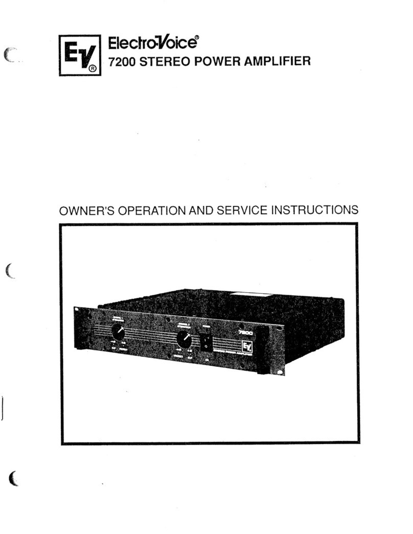 Electro-Voice 7200 Owner's operation and service instructions
