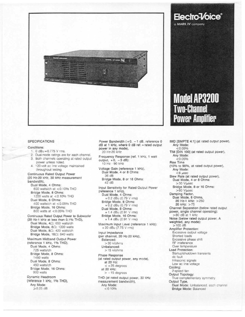 Electro-Voice AP3200 Brochure & specs