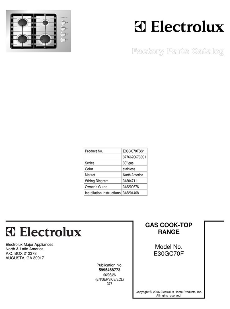 Electrolux E30GC70FSS1 User manual Electrolux E30GC70FSS1 User manual