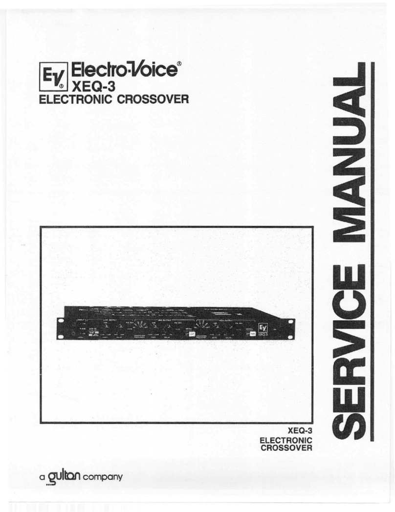 Electro-Voice Electronic Crossover XEQ-3 Service manual