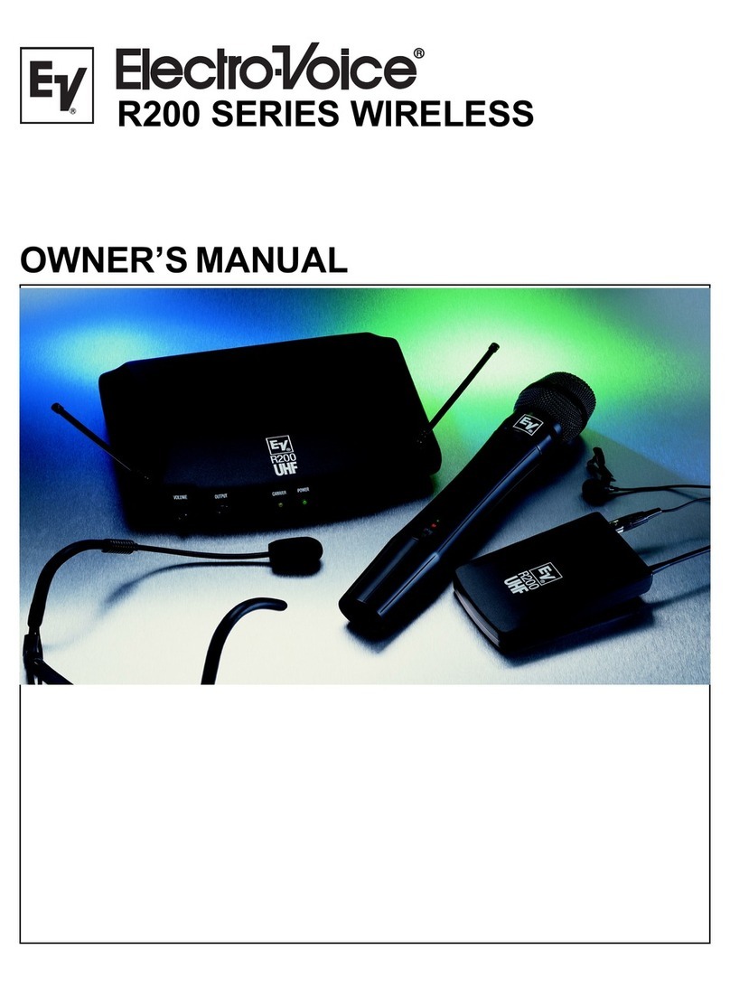 Electro-Voice R200 Series owner's manual