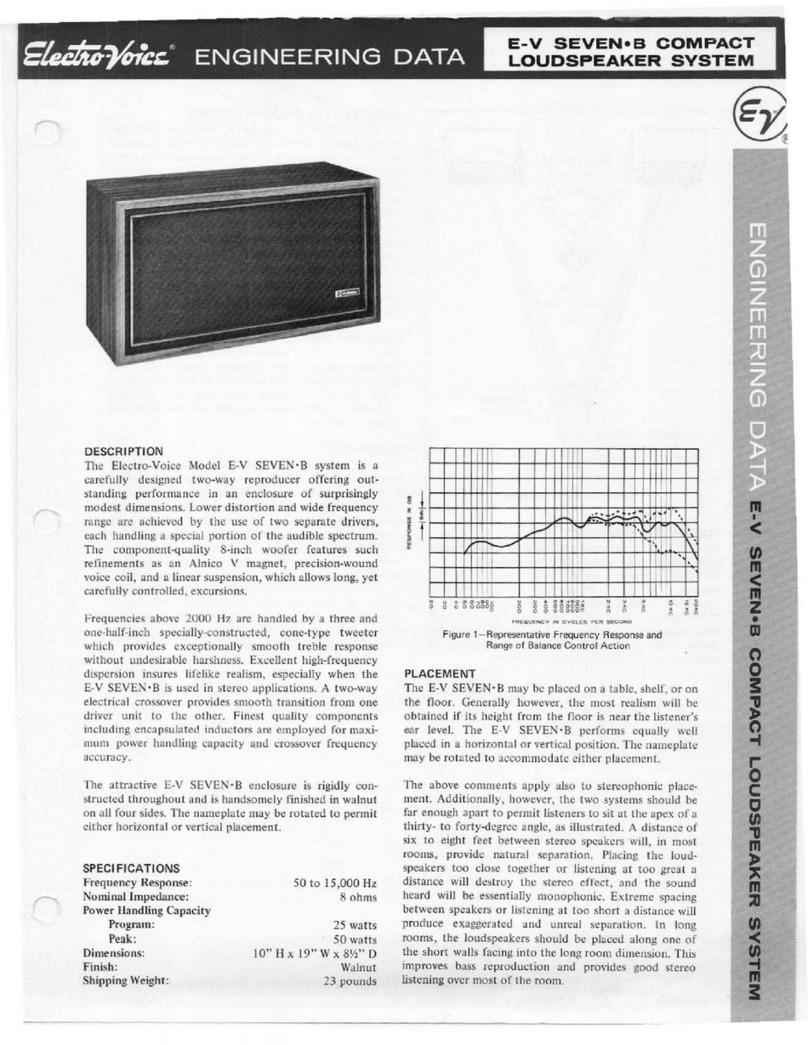 Electro-Voice E-V Seven-B engineering data