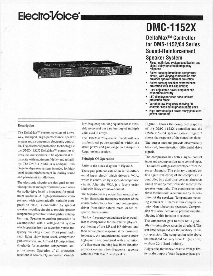 Electro-Voice DeltaMax DMC-1152X Specification sheet Electro-Voice DeltaMax DMC-1152X Specification sheet