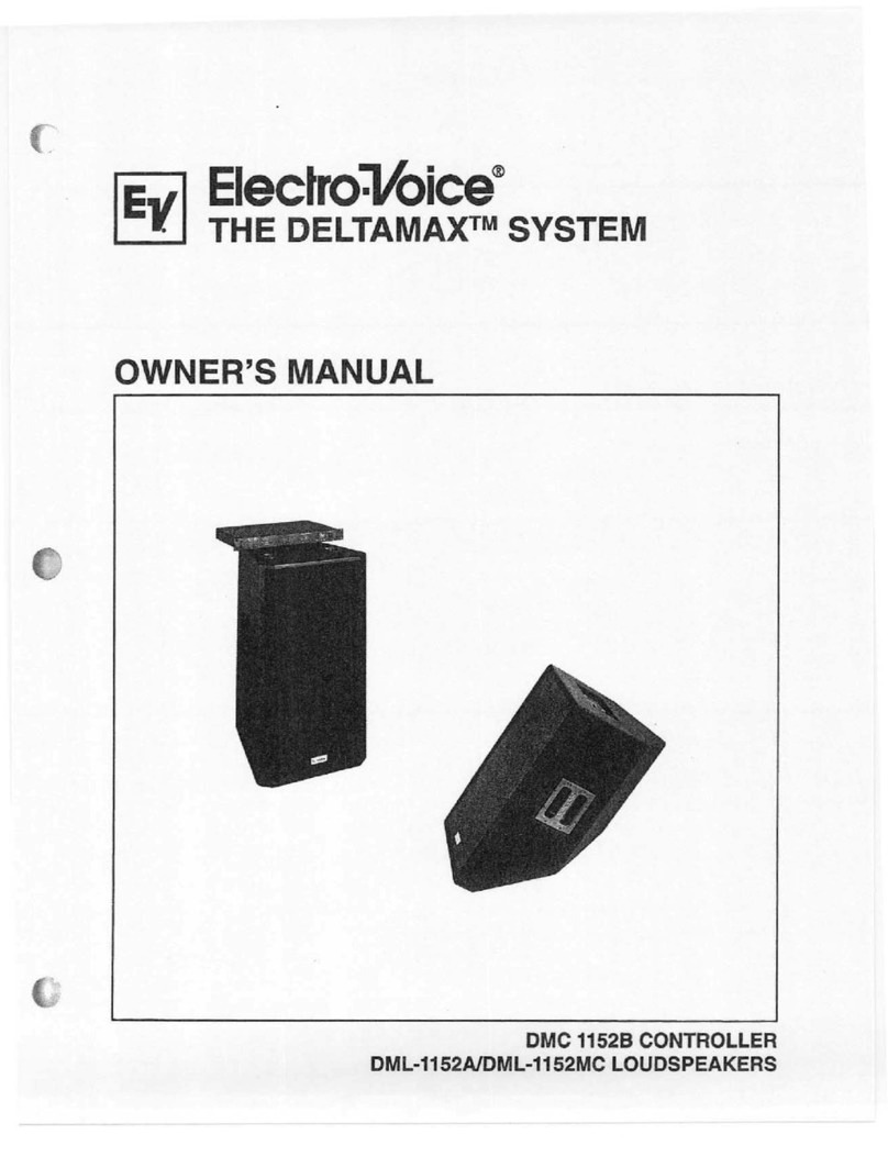 Electro-Voice Deltamax System DML-1152A owner's manual