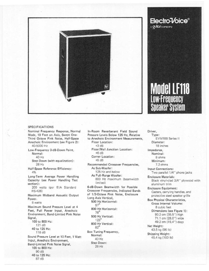 Electro-Voice LF118 datasheet