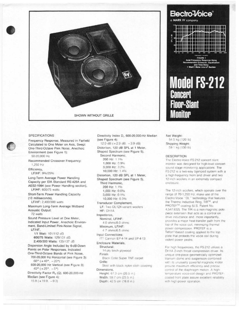 Electro-Voice FS-212 User manual